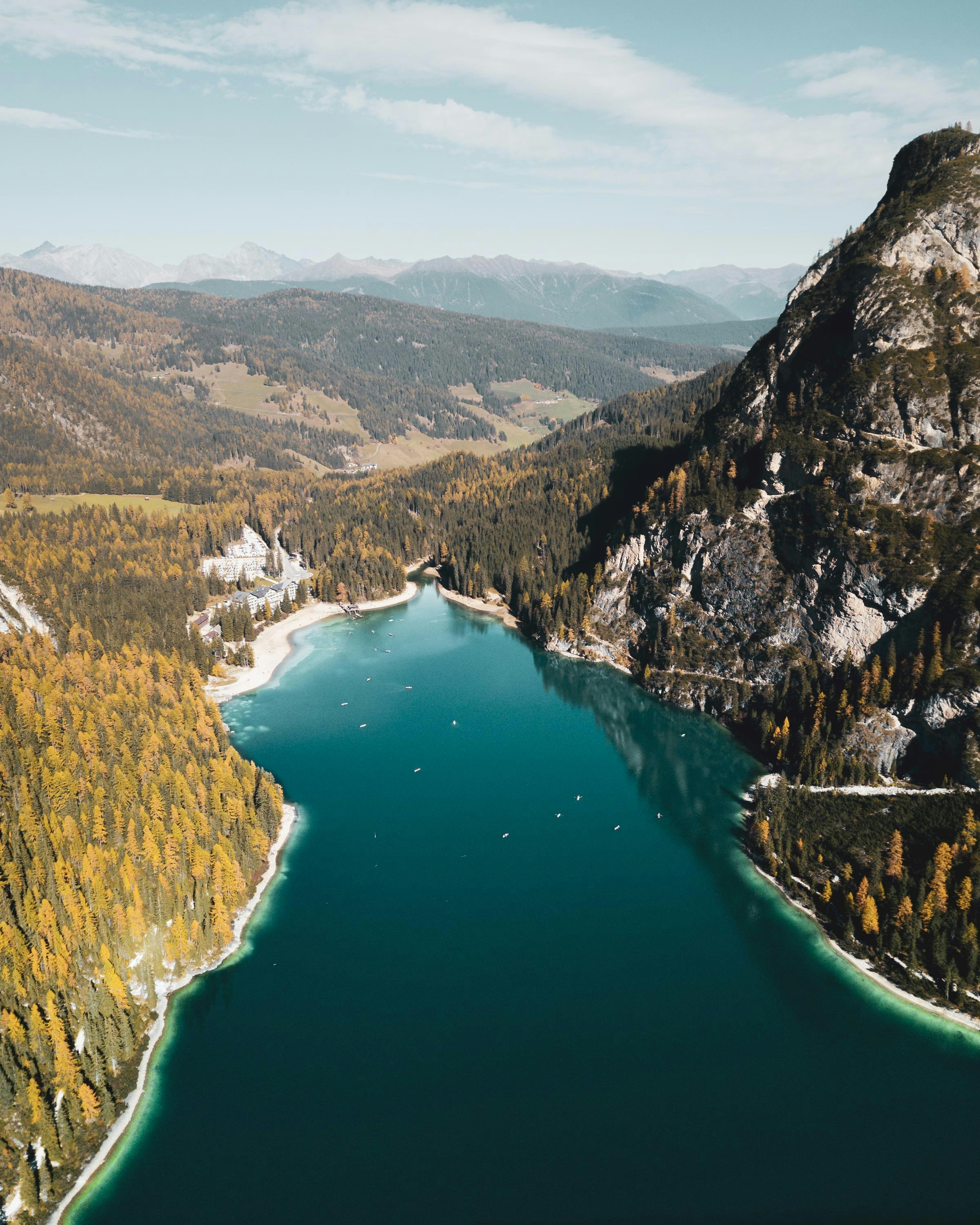 aerial photography of body of water